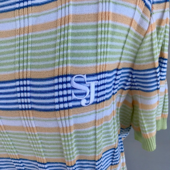 St. John Sport Knit  Striped Top T Shirt  Sweater - Picture 3 of 8